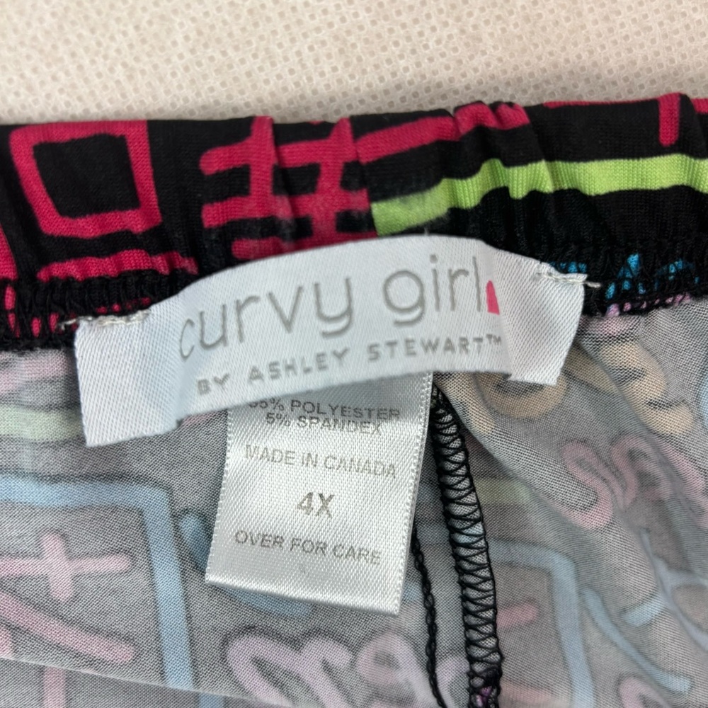 Ashley Stewart Curvy Girl 4X Sushi Graphic Print Athletic Shorts - Picture 6 of 7